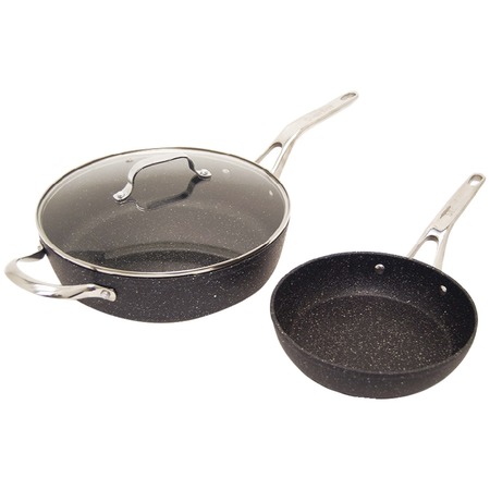 THE ROCK BY STARFRIT The ROCK 3pcs Cookware Set with Riveted Cast Stainless Steel Handles 060337-002-0000